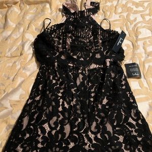 NWT Lulu’s black lace jumpsuit